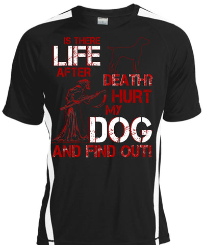 A black t-shirt with the shopify logo