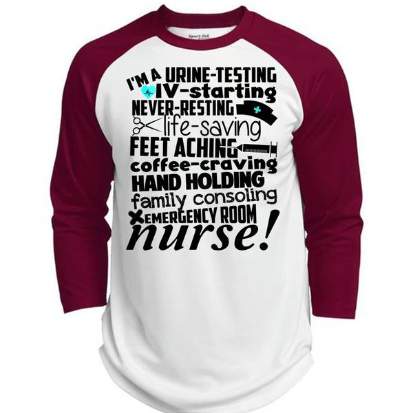 Emergency Room Nurse T Shirt, Being A Nurse T Shirt, Awesome T-Shirts  (Polyester Game Baseball Jersey)