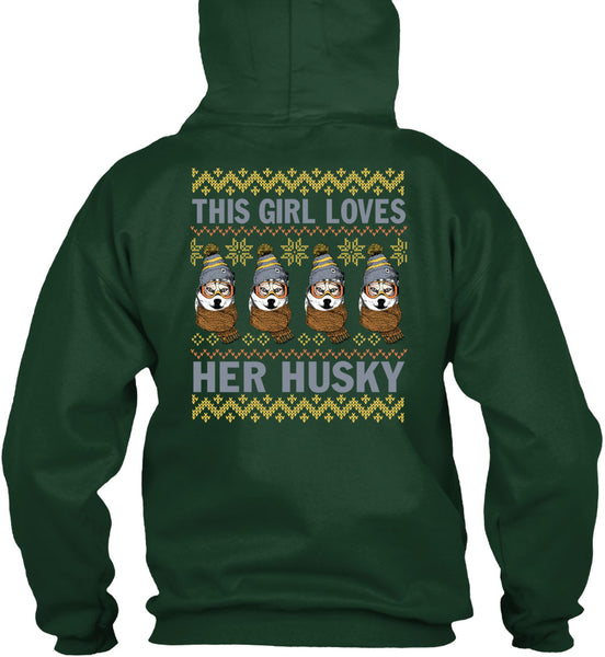 This Girl Loves Her Husky T Shirt, This Girl Loves Christmas T Shirt