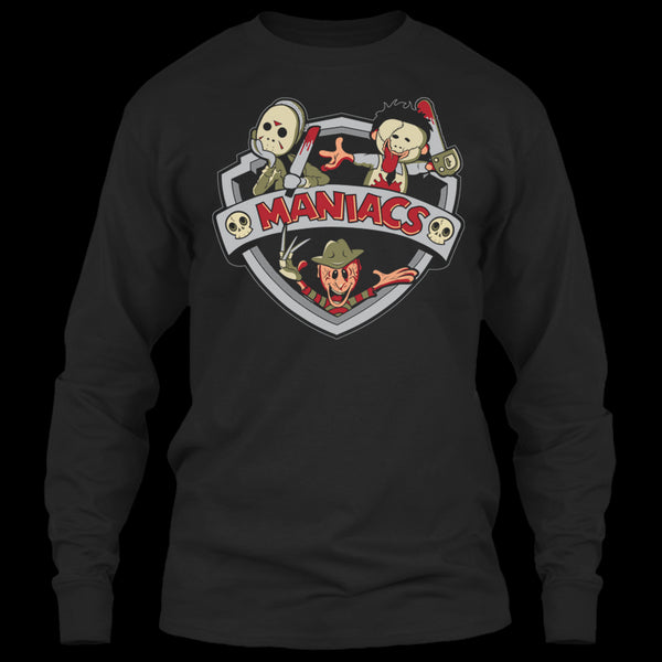 A black t-shirt with the shopify logo