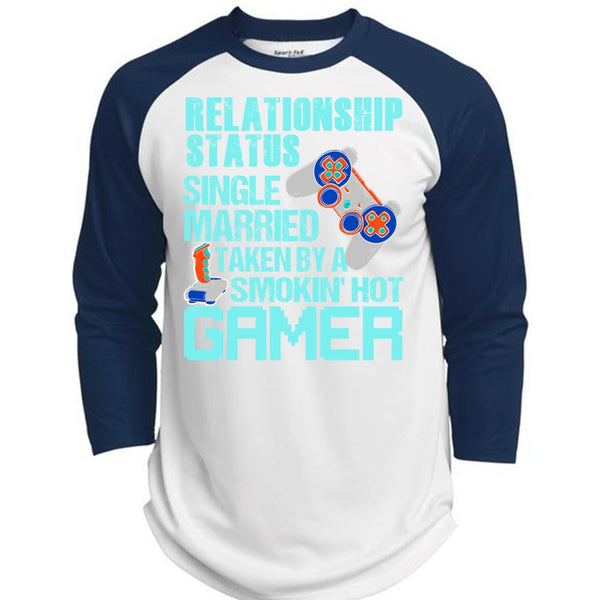 Taken By A Smoking Hot Gamer T Shirt, I Love Gaming T Shirt, Awesome T-Shirts  (Polyester Game Baseball Jersey)