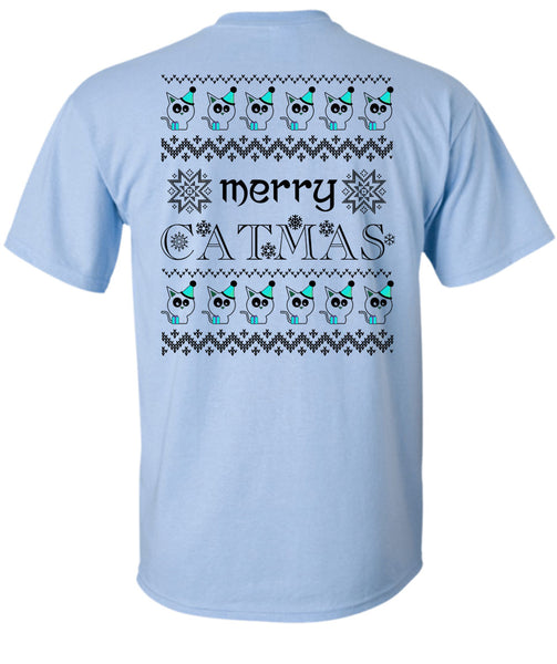 Merry Catmas T Shirt, Happy New Year T Shirt