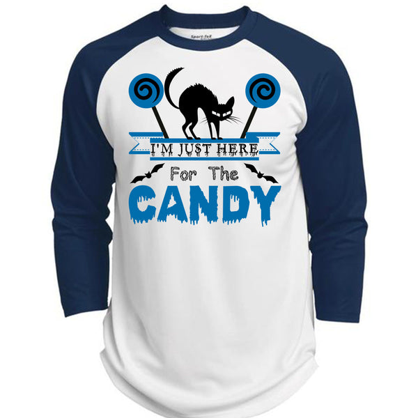 I'm Just Here For The Candy T Shirt, Wait For Halloween T Shirt, Awesome T-Shirts  (Polyester Game Baseball Jersey)