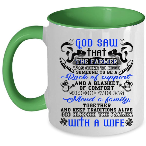 The Farmer With A Wife Coffee Mug, Farmer Accent Mug