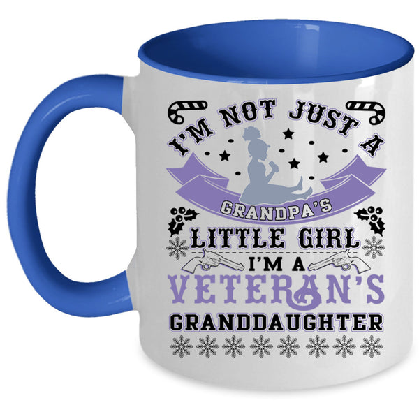 Cute Veteran Coffee Mug, I'm A Veteran's Granddaughter Accent Mug