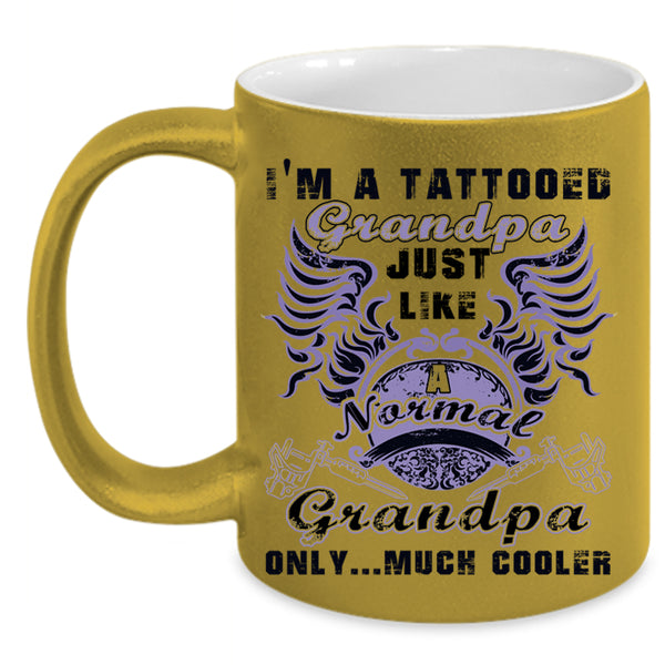 Awesome Grandpa Coffee Mug, I'm A Tattooed Grandpa Accent Mug