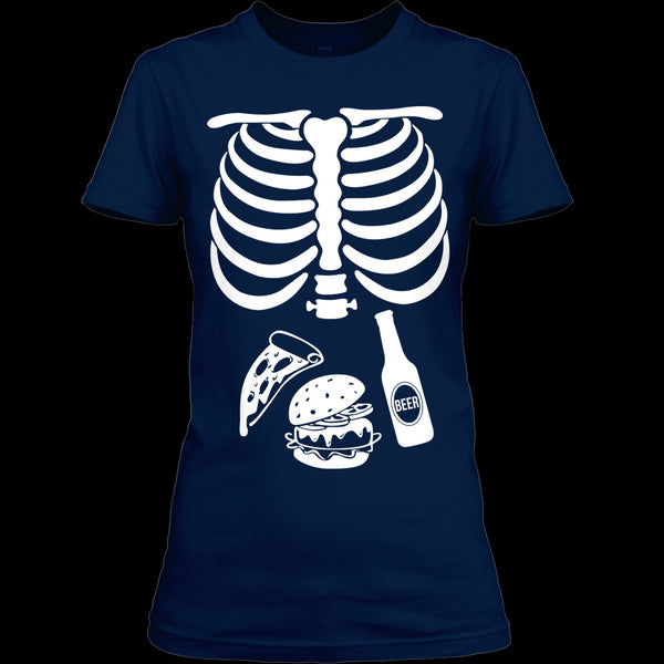 A black t-shirt with the shopify logo