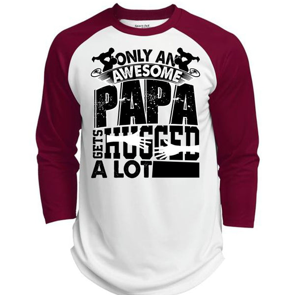 Only An Awesome Papa T Shirt, I Love Papa T Shirt, Awesome T-Shirts  (Polyester Game Baseball Jersey)