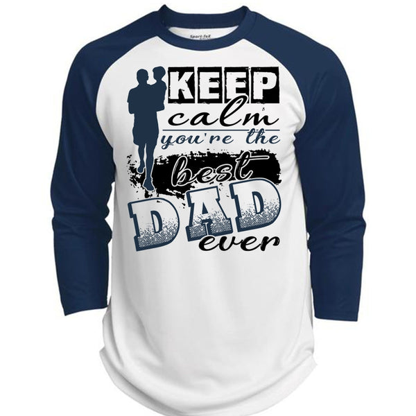 Keep Calm You're The Best Dad Ever T Shirt, I Love Dad T Shirt, Awesome T-Shirts  (Polyester Game Baseball Jersey)