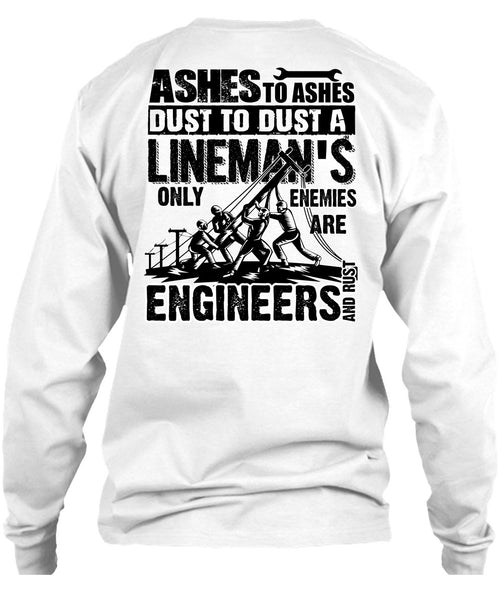 Lineman's Only Enemies T Shirt, I Love Lineman T Shirt