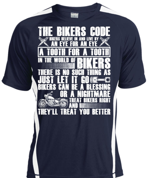 The Bikers Code T Shirt, World Of Biker T Shirt, Cool Shirt