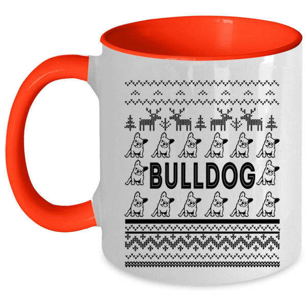 Christmas Gift For Bull Lovers Coffee Mug, Bulldog Accent Mug