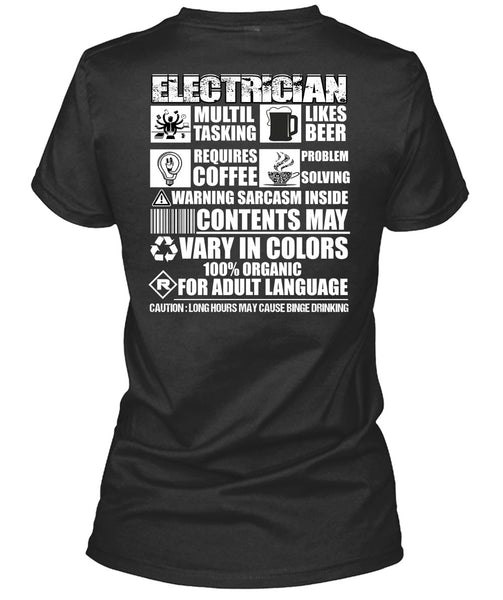 Electrician Multi-tasking T Shirt, Likes Beer T Shirt