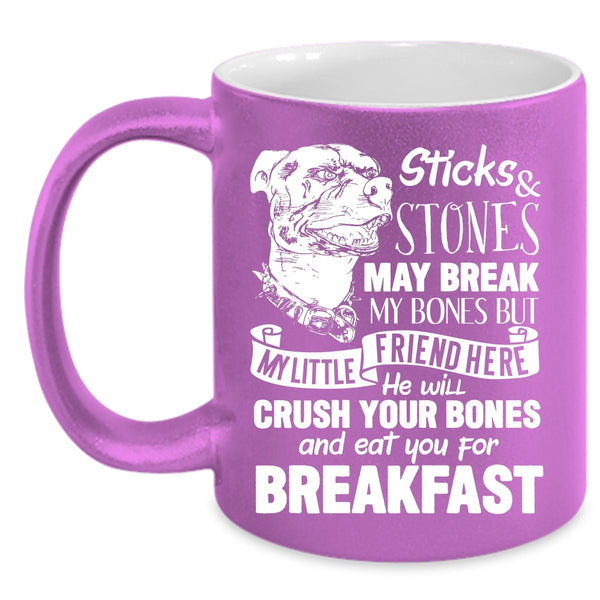 My Little Friend Coffee Mug, Funny Pitbulls Coffee Cup