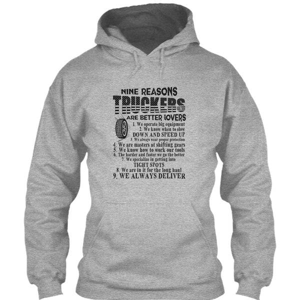 Nine Reasons Truckers T Shirt, Tow Truck Driver T Shirt