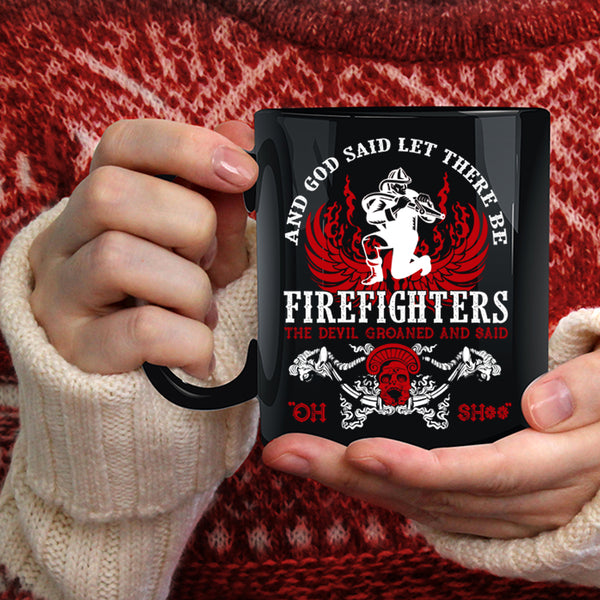There Be Firefighters Coffee Mug, Cool Firefighter Coffee Cup