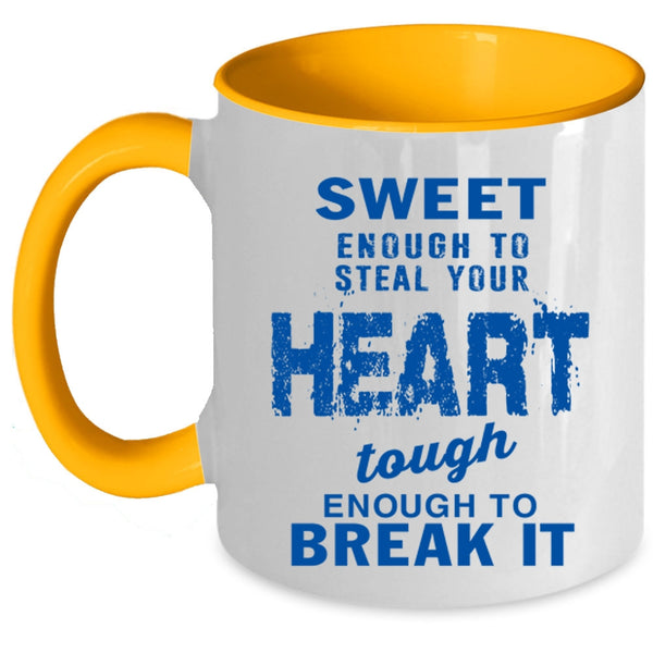 Cool Couple Coffee Mug, Sweet Enough To Steal Your Heart Accent Mug
