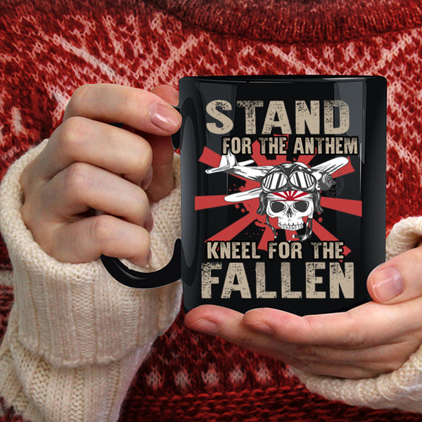 Stand For The Anthem Kneel For The Fallen Coffee Mug, Pilots Coffee Cup
