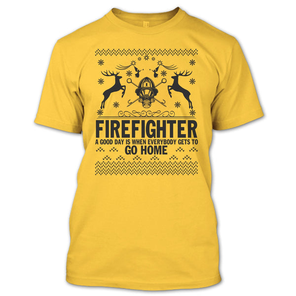 Firefighter Merry Christmas T Shirt, Merry Christmas Gift T Shirt