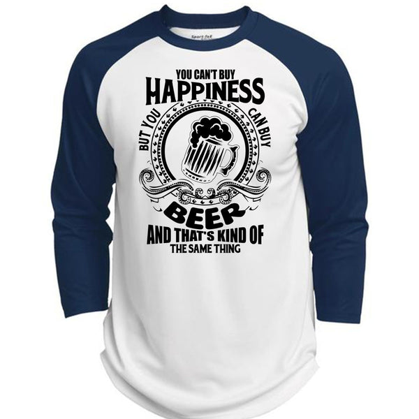You Can't Buy Happiness T Shirt, I Love Beer T Shirt, Awesome T-Shirts  (Polyester Game Baseball Jersey)
