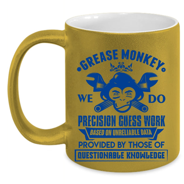 Funny Gift For Mechanics Coffee Mug, We Do Precision Guess Work Accent Mug