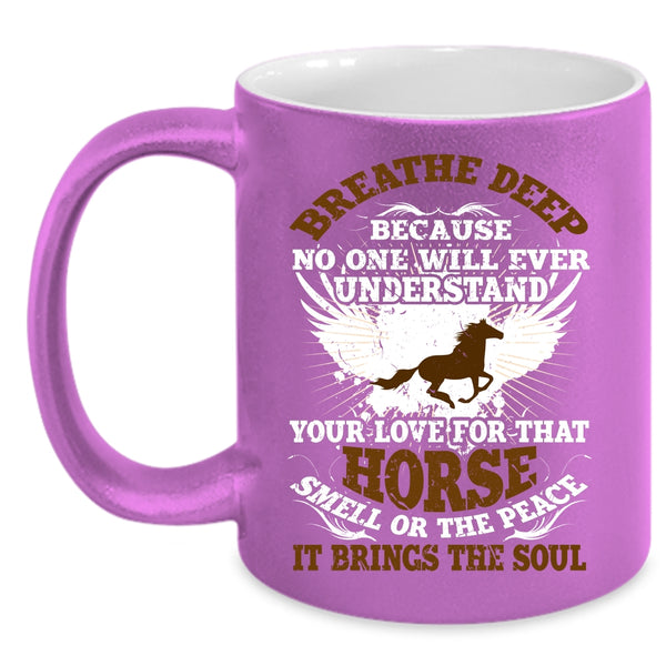 I Love Horses Coffee Mug, Funny Gift For Equestrians Coffee Cup