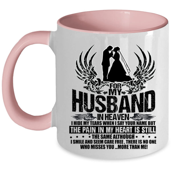 Awesome Wife Coffee Mug, For My Husband In Heaven Accent Mug