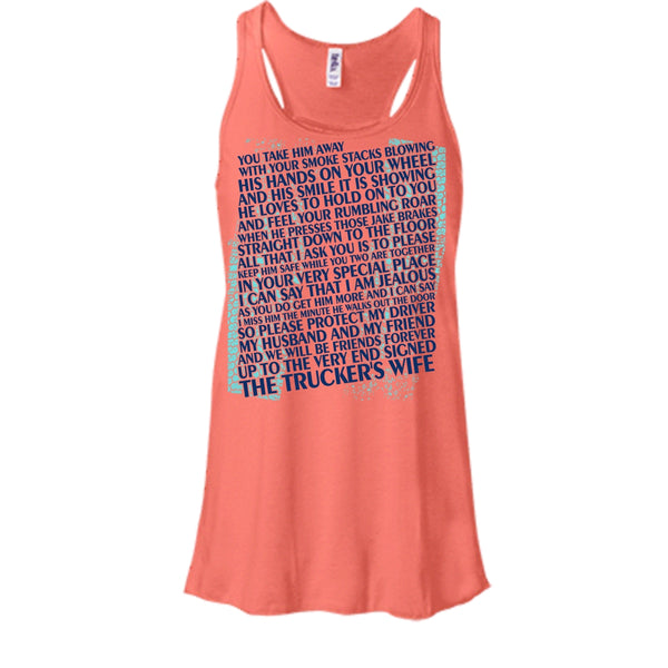 You Take Him Away T Shirt, Coolest Trucker's Wife Tank Top