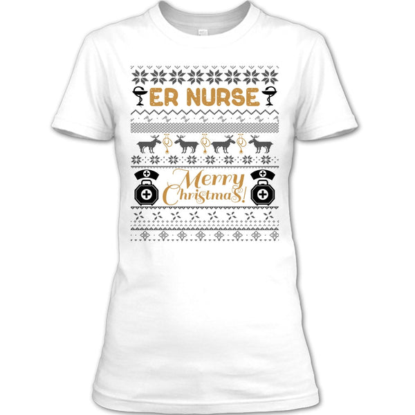 Er Nurse T Shirt, Gift For Merry Christmas T Shirt