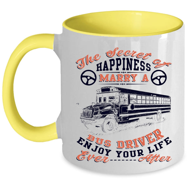 Just Married Coffee Mug, Marry A Bus Driver Accent Mug