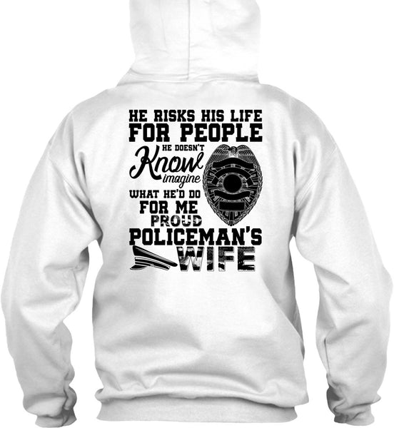 Proud Policeman's Wife T Shirt, I Love Police T Shirt