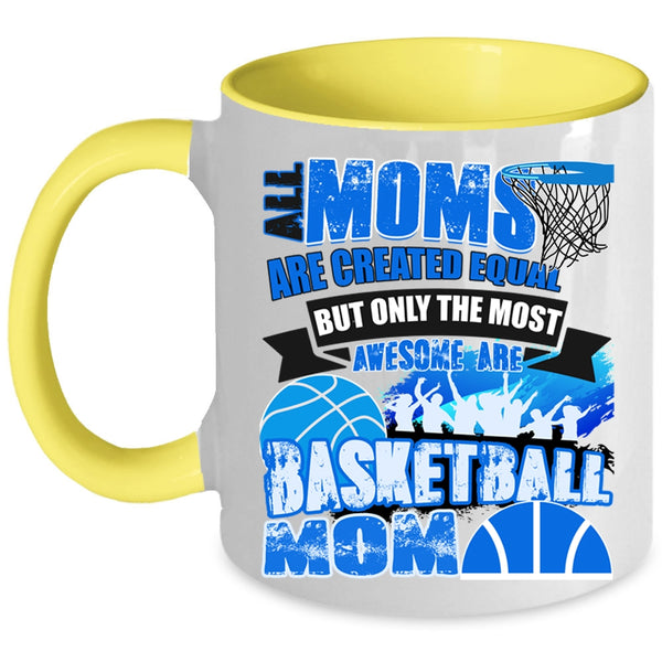 Awesome Mom Coffee Mug, Only The Most Awesome Are Basketball Mom Accent Mug