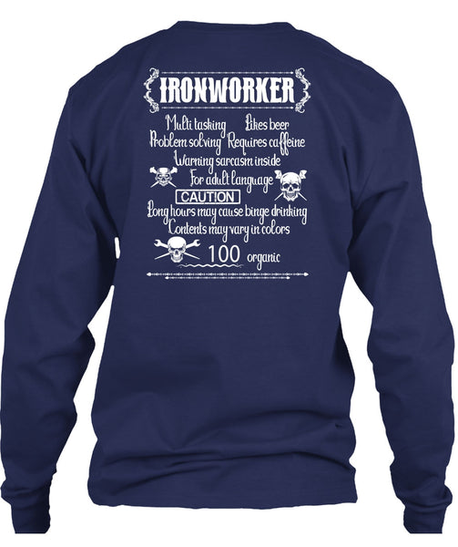 Ironworker Multitasking T Shirt, Likes Beer T Shirt