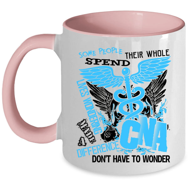 Cool Nurses Coffee Mug, Made A Difference CNA Accent Mug