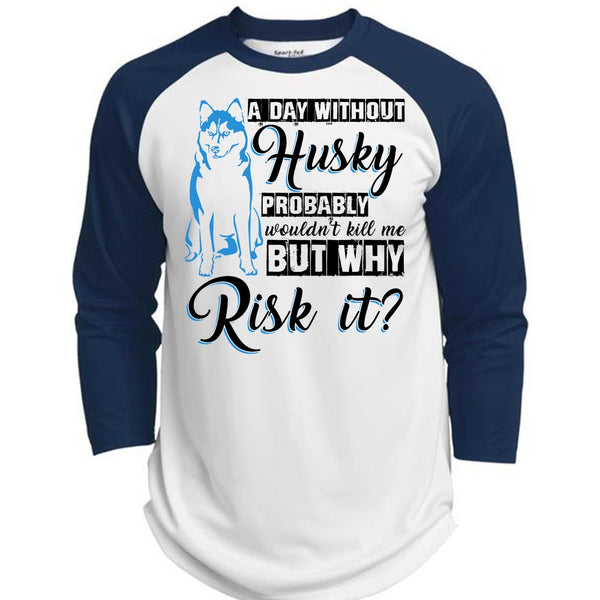 A Day Without Husky T Shirt, I Love Dog T Shirt, Awesome T-Shirts  (Polyester Game Baseball Jersey)