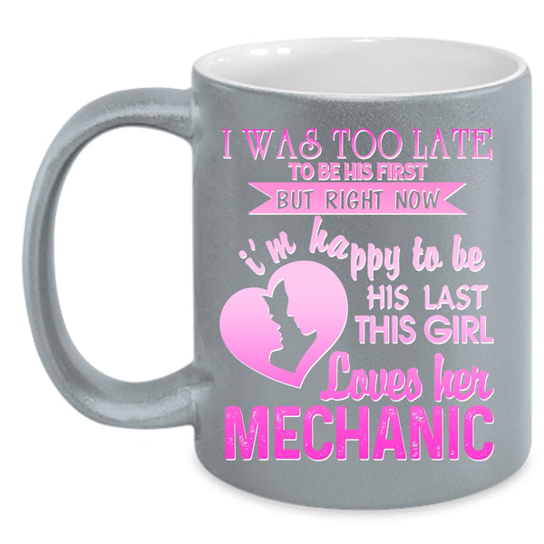 This Girl Loves Her Mechanic Coffee Mug, Cute Mechanic's Girlfriend Coffee Cup
