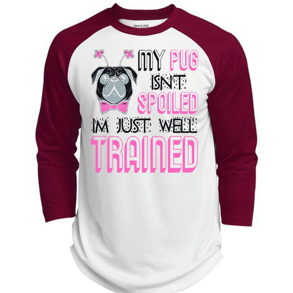 My Pug Isn't Spoiled T Shirt, I Love My Dog T Shirt, Awesome T-Shirts  (Polyester Game Baseball Jersey)