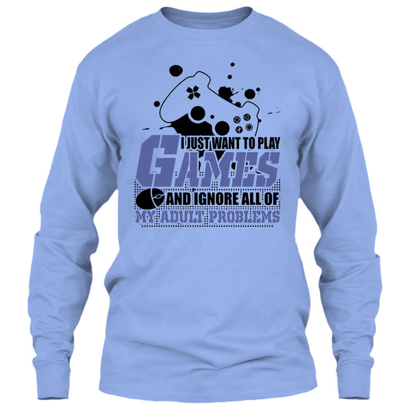 I Just Want To Play Games T Shirt, Coolest Gamer T Shirt