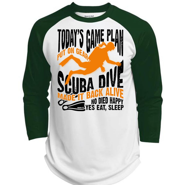 Today's Game Plan T Shirt, I Love Diving T Shirt, Awesome T-Shirts  (Polyester Game Baseball Jersey)