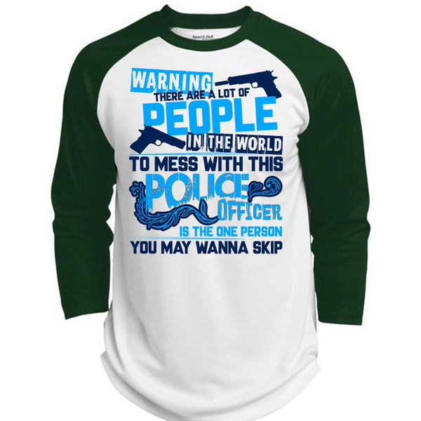 Mess With This Police Officer T Shirt, I Love Police T Shirt, Awesome T-Shirts  (Polyester Game Baseball Jersey)