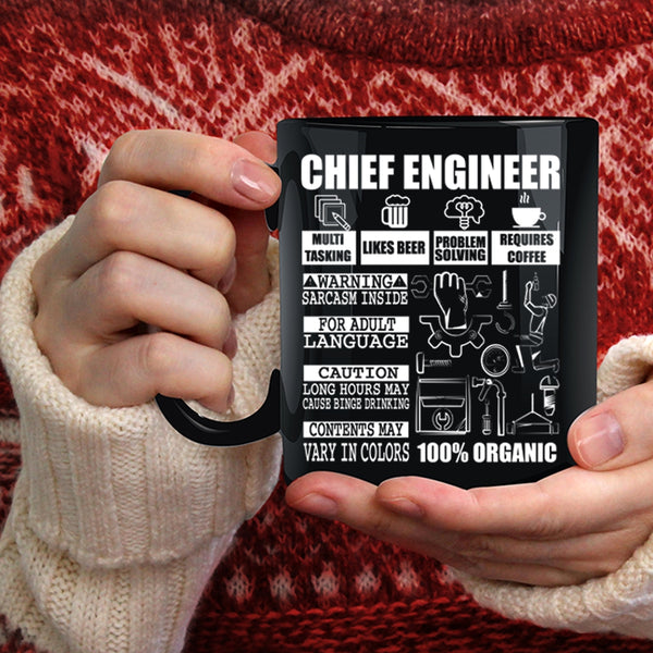 Chief Engineer Coffee Mug, Cool Gift For Engineers Coffee Cup