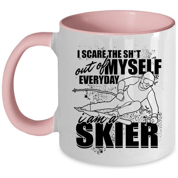 Funny Gift For Skier Coffee Mug, I Am A Skier Accent Mug