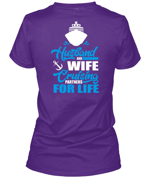 Husband And Wife Cruising T Shirt, Partners For Life T Shirt
