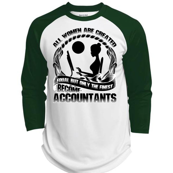 Only The Finest Become Accountants T Shirt, I Love Accountant T Shirt, Awesome T-Shirts  (Polyester Game Baseball Jersey)