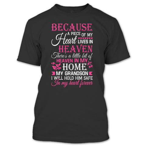 A black t-shirt with the shopify logo