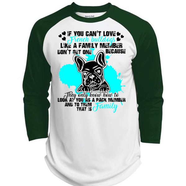 You Can't Love French Bulldogs T Shirt, I Love Bulldog T Shirt, Awesome T-Shirts  (Polyester Game Baseball Jersey)
