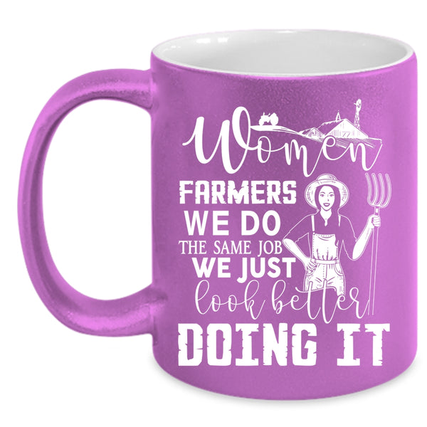 Women Farmers Coffee Mug, Cool Gift For Mom Coffee Cup