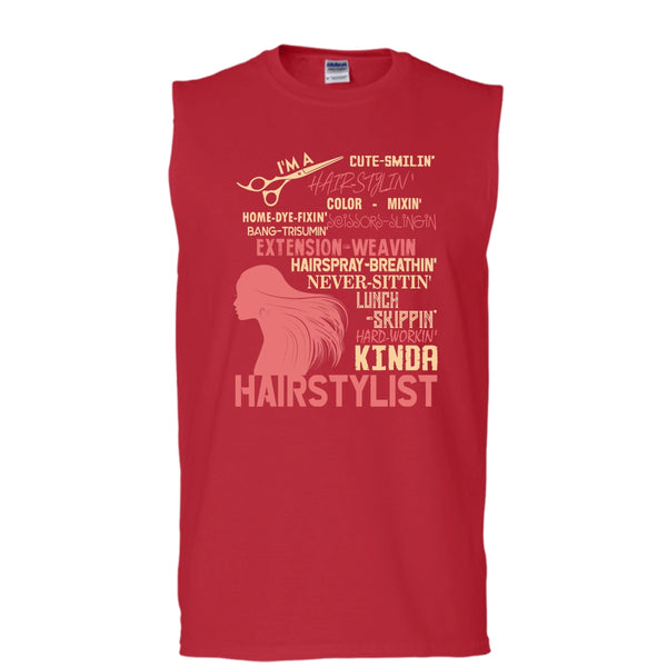 I'm A Hair Stylist T Shirt, Hair-Styling Tank Top (Men's Cotton Sleeveless)
