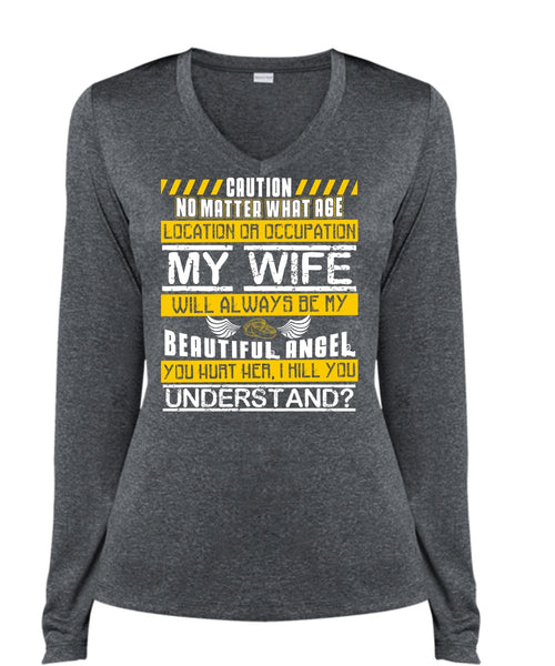 My Wife Will Always Be My Beautiful Angel T Shirt, You Hurt Her T Shirt