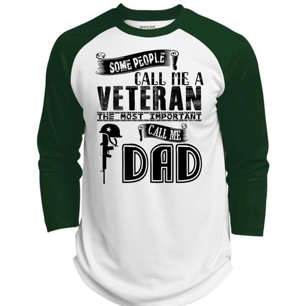 Some People Call Me A Veteran T Shirt, Father's Day T Shirt  (Polyester Game Baseball Jersey)